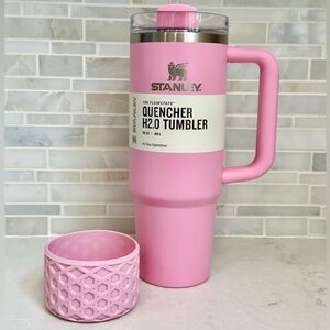 NWT Stanley Sizzling Pink 30oz Tumbler with Waffle Boot Rare Target Limited Ed